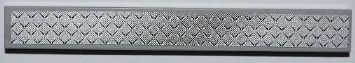 Lego Tile 1 x 8 with Silver Tread Plate with Darker Middle Pattern (Sticker) - Set 8186 / Light Bluish Gray