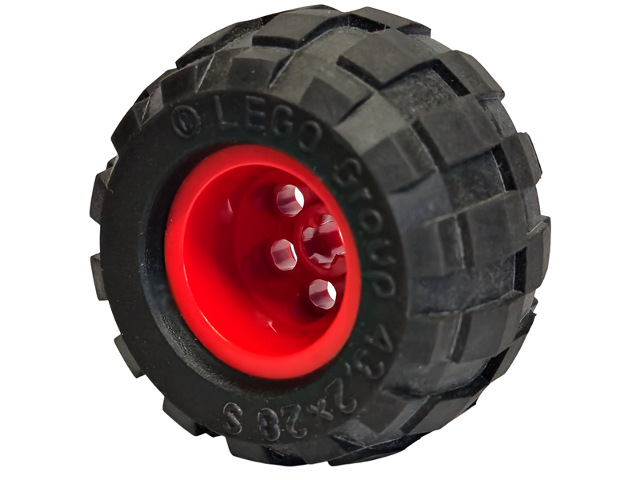 Lego Wheel 43.2 x 28 Balloon Small with Black Tire 43.2 x 28 S Balloon Small (6580 / 6579)