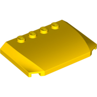 Lego Brick Wedged, Curved Triple 4 x 6 x 2/3 with 4 Studs / Yellow