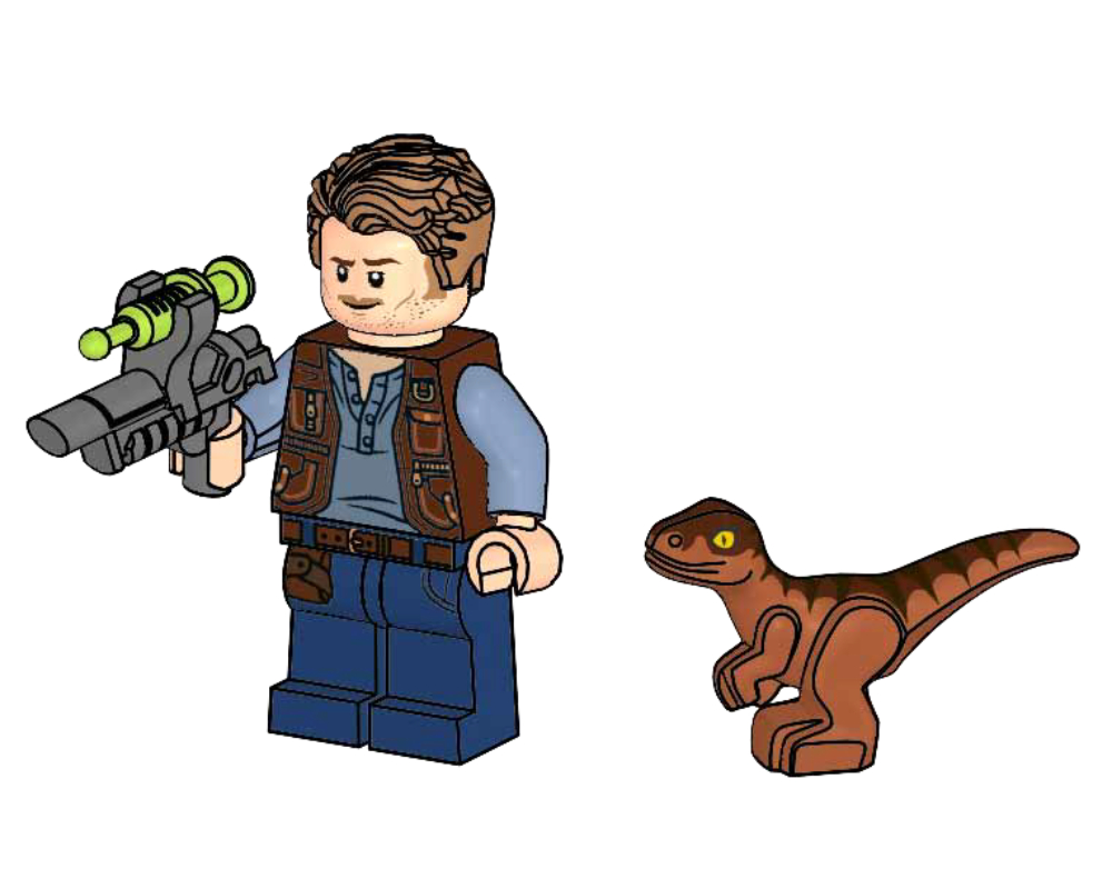 Lego Owen with Baby Raptor