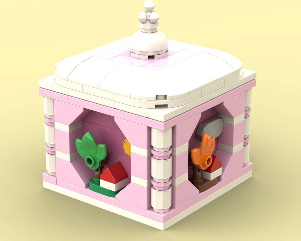 Lego pink box with four seasons decoration