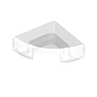 Lego Tile Round 1 x 1 Quarter / Trans-Clear