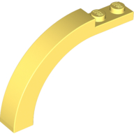 Lego Brick Arch 1 x 6 x 3 1/3 Curved Top / Bright Light Yellow