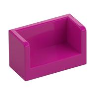 Lego Panel 1 x 2 x 1 with Rounded Corners and 2 Sides / Magenta