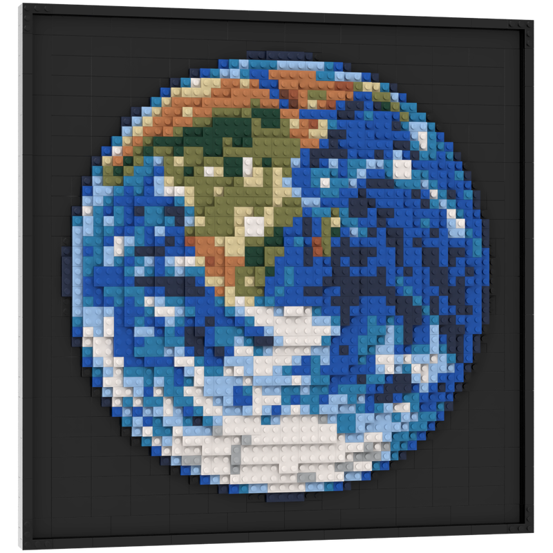 Lego The Blue Marble mosaic