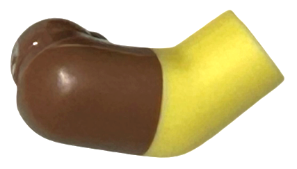 Lego Arm, Right with Molded Medium Brown Short Sleeve  Pattern