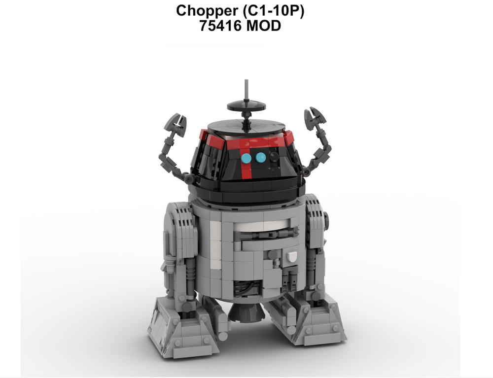 Lego Chopper C1-10P 75416 MOD - Imperial Disguise Version