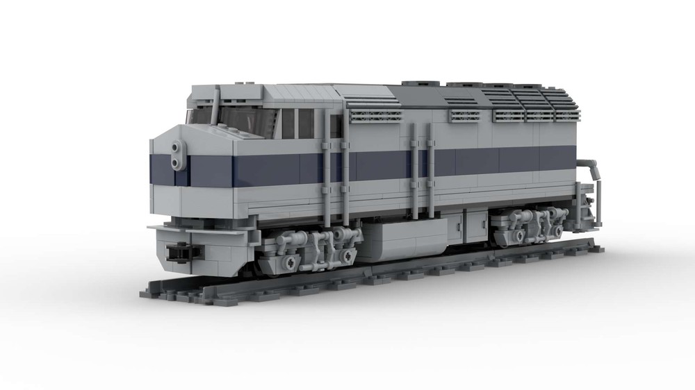 Lego EMD F40PH Amtrak Phase IV O scale 1:48 (with interior)