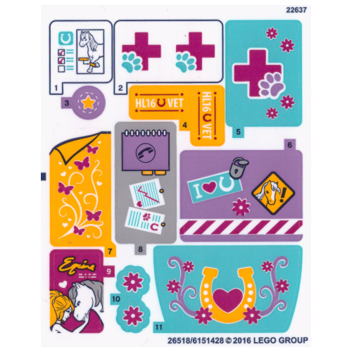 Lego Sticker Sheet for Set 41125-1