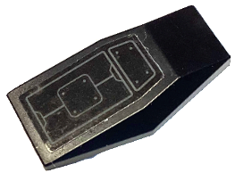 Lego Large Figure Armor Plate Small with Hull Plates with Dark Bluish Gray Lines and Rivets Pattern (Sticker) - Set 76122
