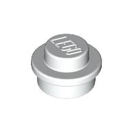 Lego Plate Round 1 x 1 with Solid Stud / White