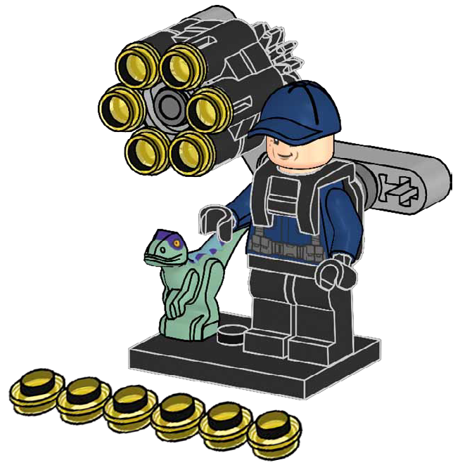 Lego Guard and Raptor