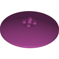 Lego Dish 8 x 8 Inverted [Radar], Solid Studs, Rounded Anti-stud Underside / Magenta