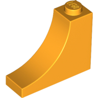 Lego Brick Curved 1 x 3 x 2 Inverted [Inside Bow] / Bright Light Orange
