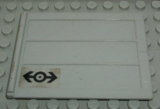 Lego Door Sliding - Type 2 with Train Logo Black Pattern (Sticker) - Set 4563