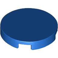 Lego Tile Round 2 x 2 with Bottom Cross / Blue
