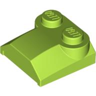 Lego Brick Curved 2 x 2 x 2/3 Two Studs and Lip End / Lime