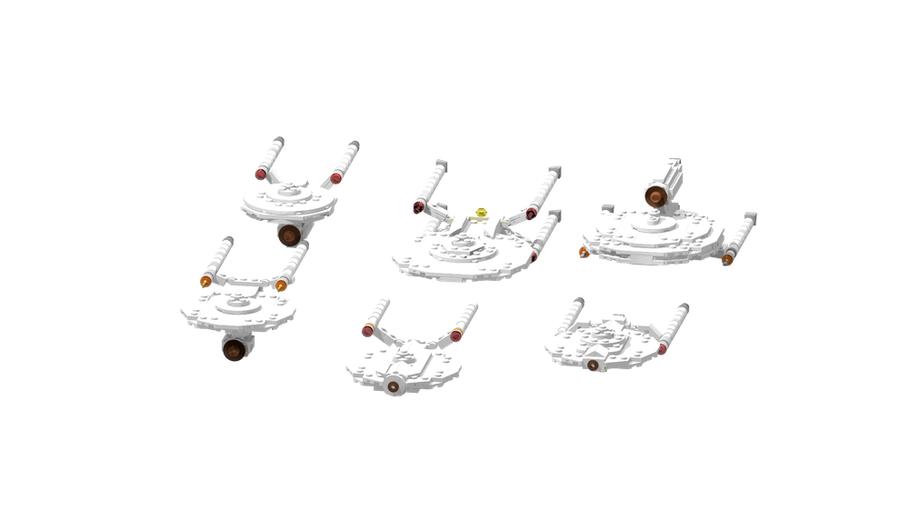 Lego Misc TOS-Style Starships Pack (Pioneer, Bonaventure, Radiant, etc.), Smooth Edition