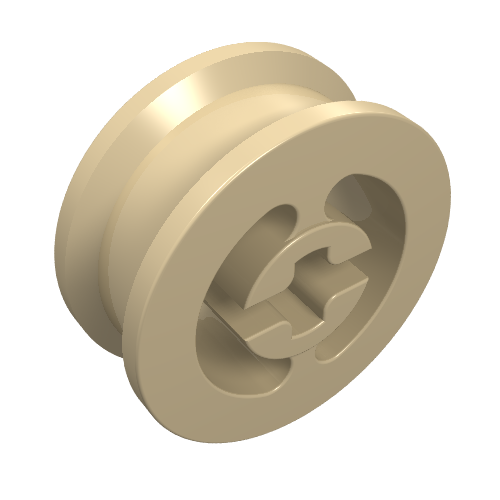 Lego Wheel with Split Axle hole / Tan