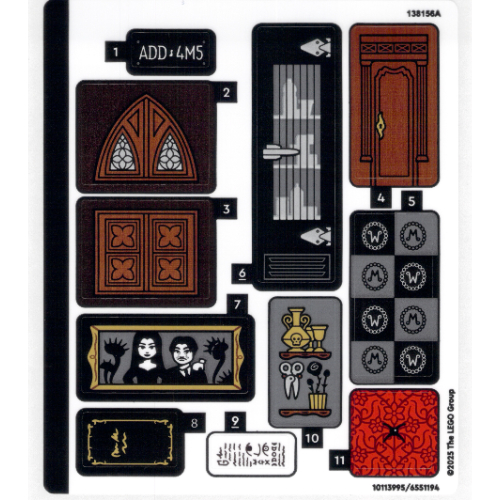 Lego Sticker Sheet 1 for Set 76786-1 / [No Color/Any Color]
