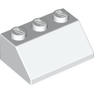 Lego Brick Sloped 45° 2 x 3 / White