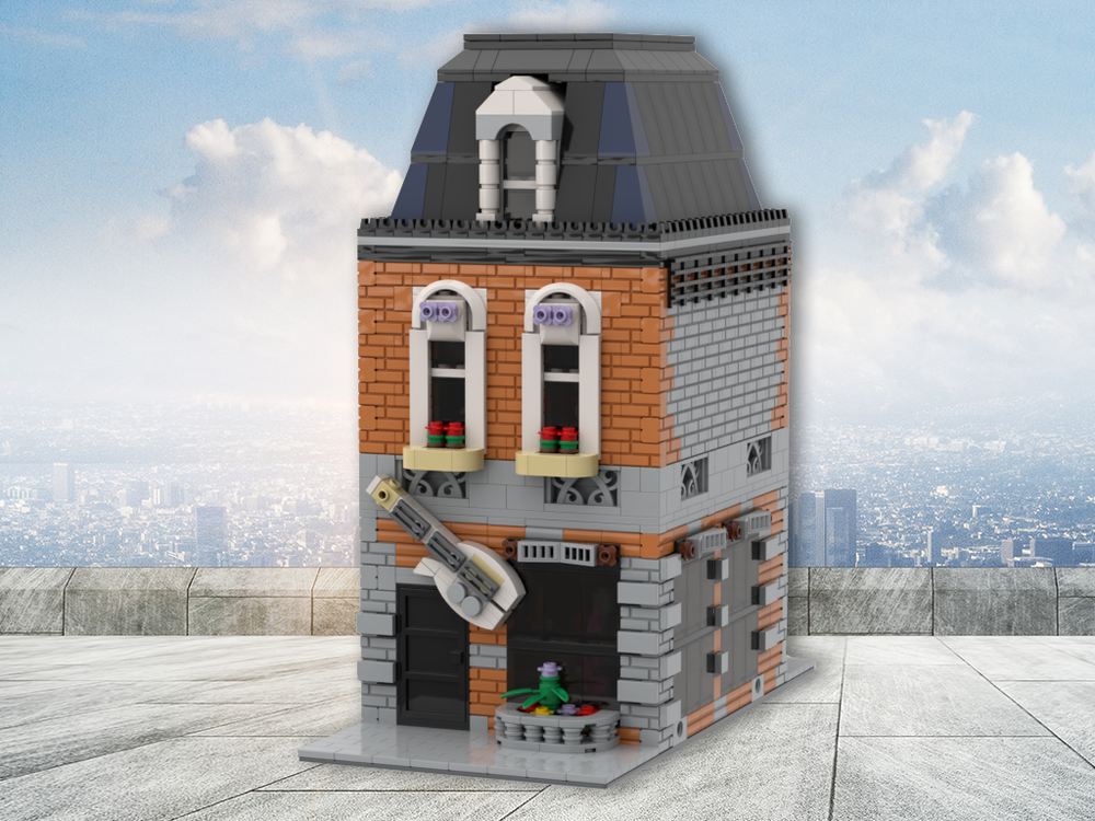 Lego Modular Music Store Building