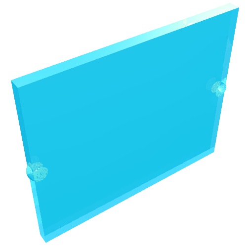 Lego Glass for Window 1 x 4 x 3 / Trans-Light Blue