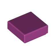 Lego Tile 1 x 1 with Groove / Magenta