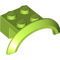 Lego Wheel Arch, Mudguard 4 x 2 1/2 x 1 / Lime