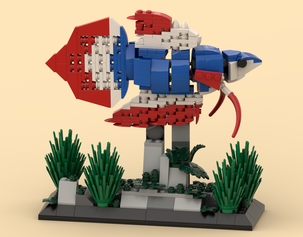 Lego THAI FLAG BETTA SPLENDENS PLAKAT