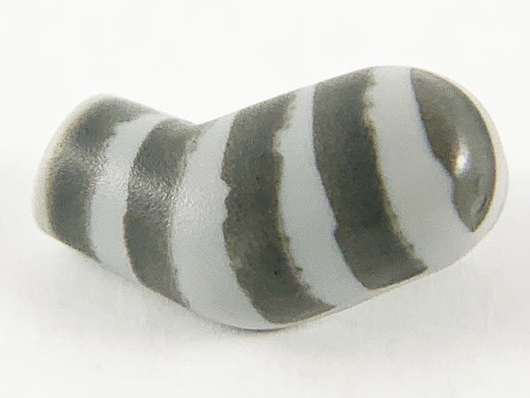 Lego Arm, Left with 5 Dark Bluish Gray Stripes Pattern / Light Bluish Gray
