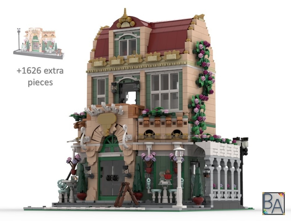 Lego Café Fleur V2 - Modification of Set 10362