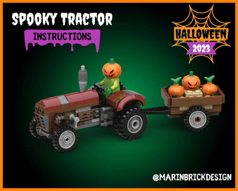 Lego Halloween Tractor - Lego Spooky Halloween Moc