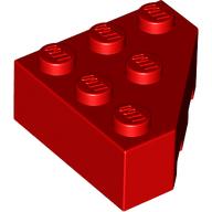 Lego Brick Wedged 3 x 3 Cut Corner / Red