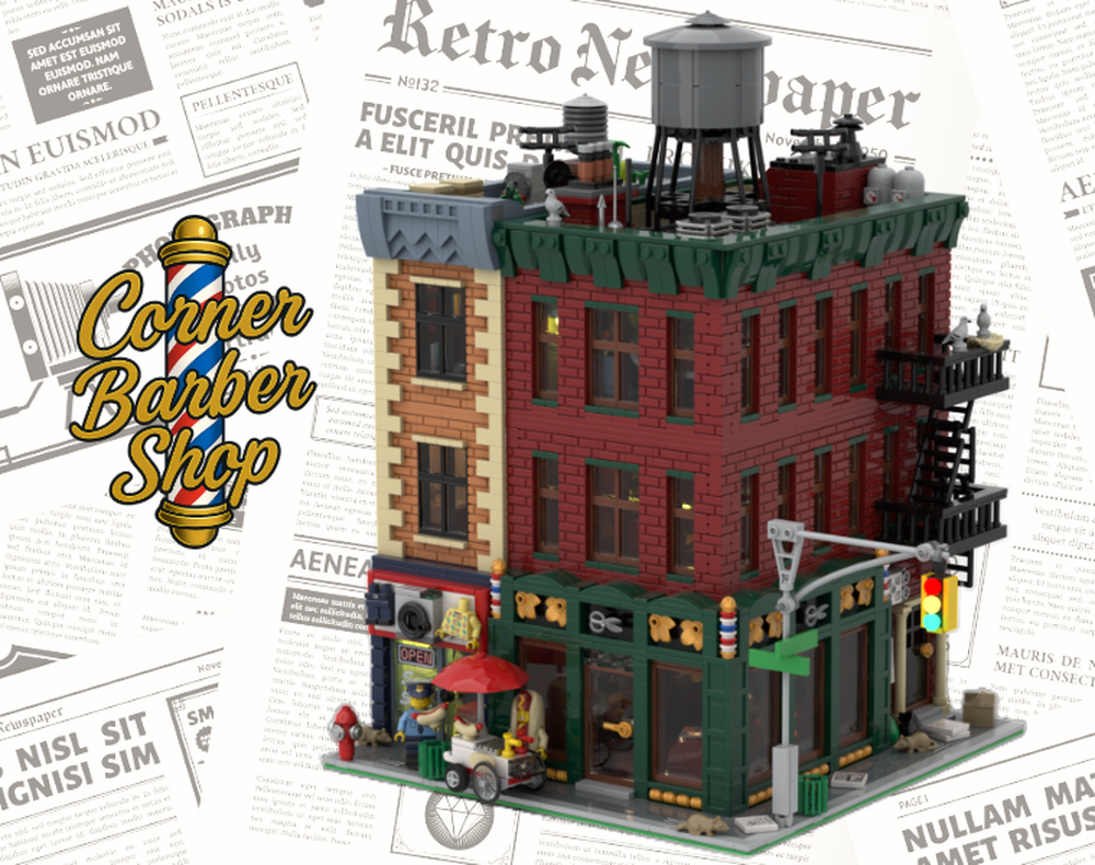 Lego Corner Barber Shop
