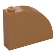 Lego Brick Curved 1 x 4 x 2 2/3 / Medium Nougat