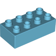 Lego Duplo Brick 2 x 4 / Medium Azure