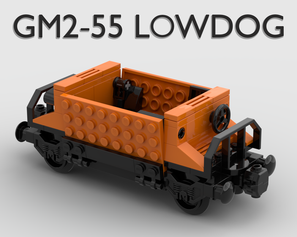 Lego "Lowdog" Side Dump Gondola [Orange]