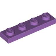 Lego Plate 1 x 4 / Medium Lavender