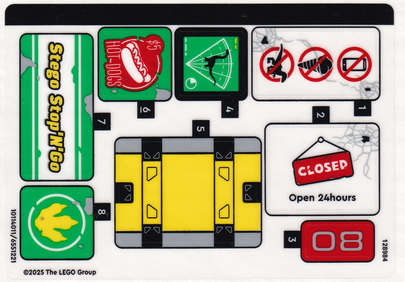 Lego Sticker Sheet for Set 76973-1