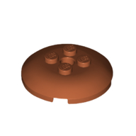 Lego Dish 4 x 4 with 4 Studs / Dark Orange