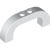 Lego Brick Arch 1 x 6 x 2 Curved Top / White