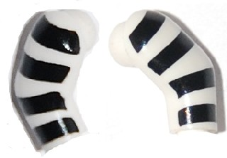 Lego Arm, (Matching Left and Right) Pair with 4 Black Stripes Pattern