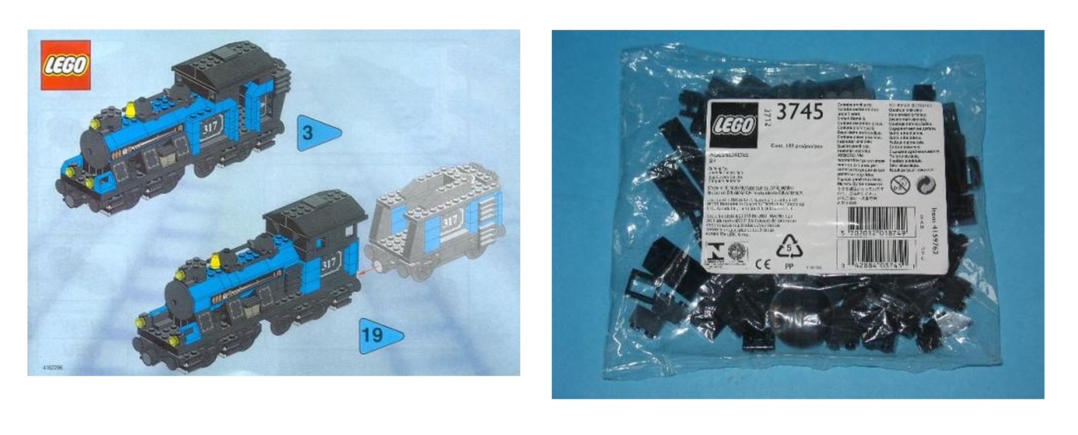 Lego Large Train Engine Black