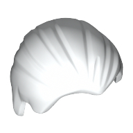 Lego Hair Combed Back / White