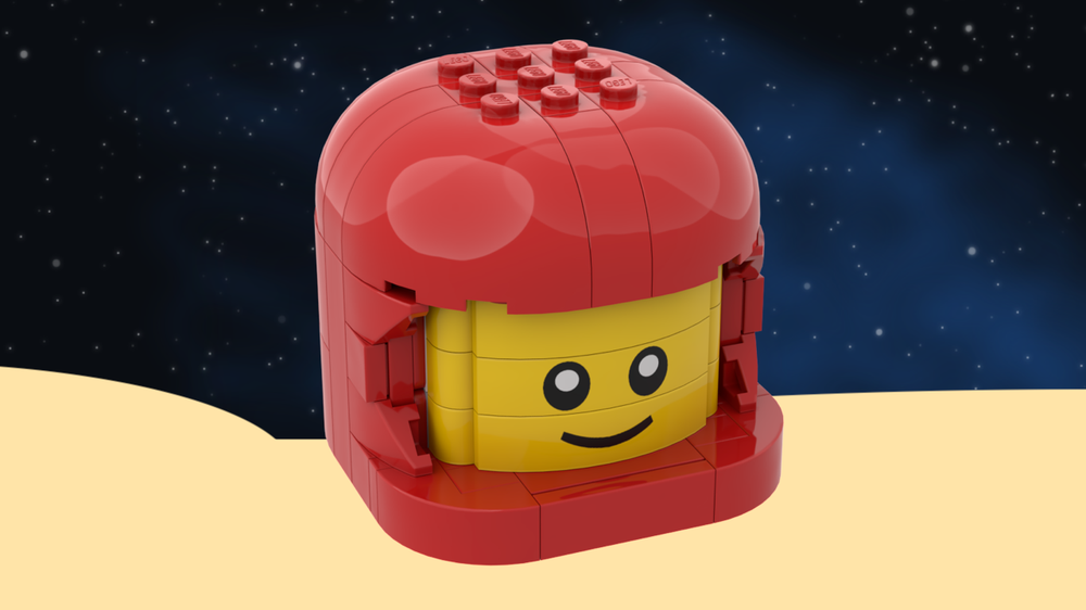 Lego Modified Up-scaled Space Baby Astronaut HEAD 40767