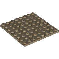 Lego Plate 8 x 8 / Dark Tan