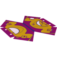 Lego Tent with Dark Purple Ridge Line and Bright Light Orange Friends Flap and Butterfly Print