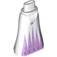 Lego Minidoll Hips and Full Length Skirt with Lavender Triangles, Diamonds print