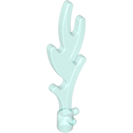 Lego Wave / Flame Rounded with Base Pegs / Trans-Light Blue